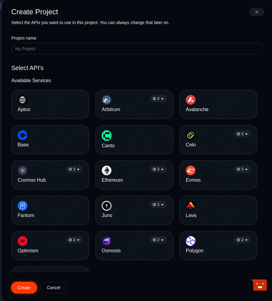 CreateProjectScreenshot